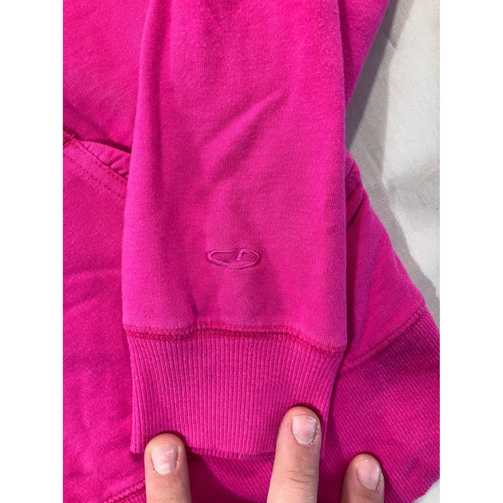 Champion Womens Full Zip Hoodie Sweatshirt Pink Cotton Blend L G Activewear - Picture 6 of 6